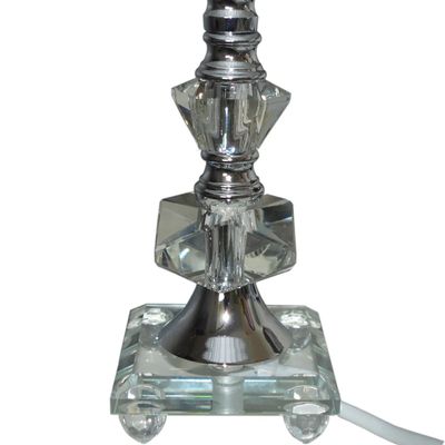 Abajur de mesa Cristal cúpula de Voil Branca