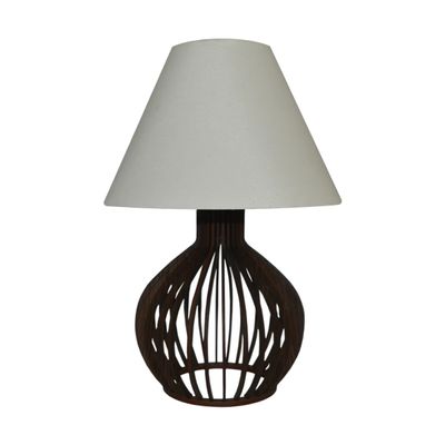 Abajur de mesa madeira mdf branco