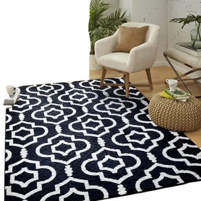 Tapete Flannel Sala Quarto Luxo Macio 2,00x1,40 Preto
