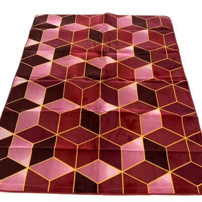 Tapete Flannel Sala Quarto Luxo Macio 2,00x1,40 vermelho
