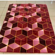 Tapete Flannel Sala Quarto Luxo Macio 2,00x1,40 vermelho