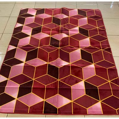 Tapete Flannel Sala Quarto Luxo Macio 2,00x1,40 vermelho
