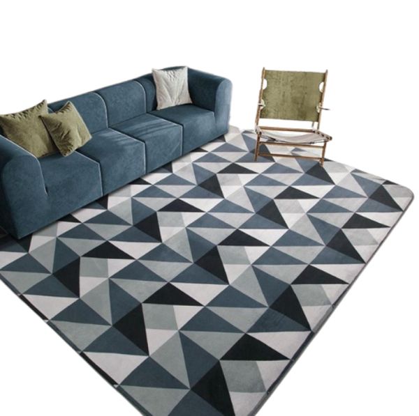 Tapete Flannel Sala Quarto Luxo Macio 2,00x1,40 chevron chumbo preto branco