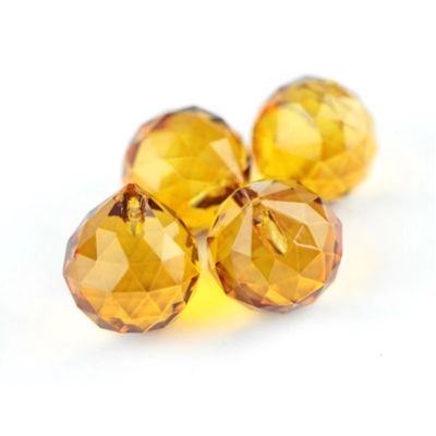 Bola de Cristal 3,0 cm Amarela 3 unidades