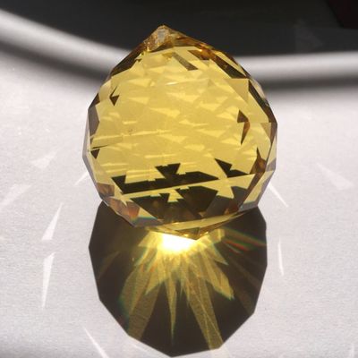 Bola de Cristal 3,0 cm Amarela 3 unidades