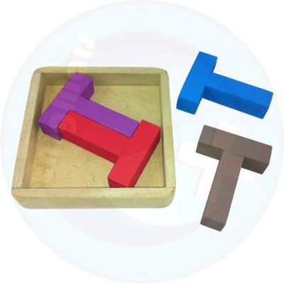 BRINQUEDO INFANTIL EDUCATIVO QUATRO TS EM MDF