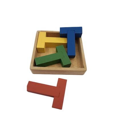 Quebra cabeça infantil educativo 4 T coloridos