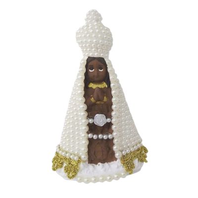 Nossa Senhora Aparecida Baby 15cm com Pérolas