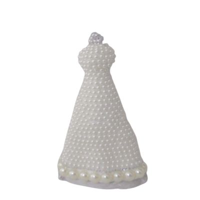 Nossa Senhora Aparecida Branca Baby 15cm com Pérolas