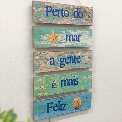 Placa Mdf beach house Náutico
