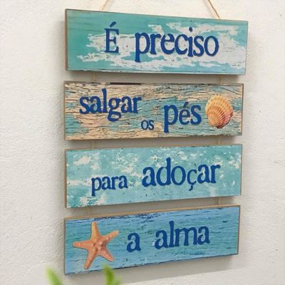 Placa Mdf beach house Náutico Móbile