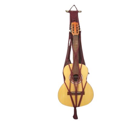 Suporte violão Macramê Vinho