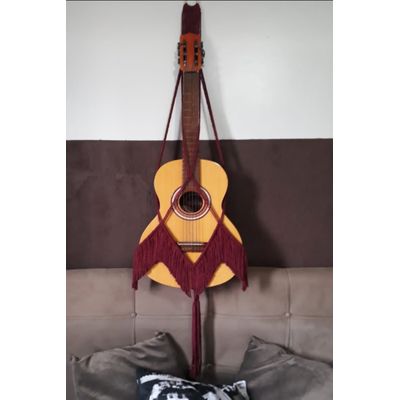 Suporte violão Macramê Vinho