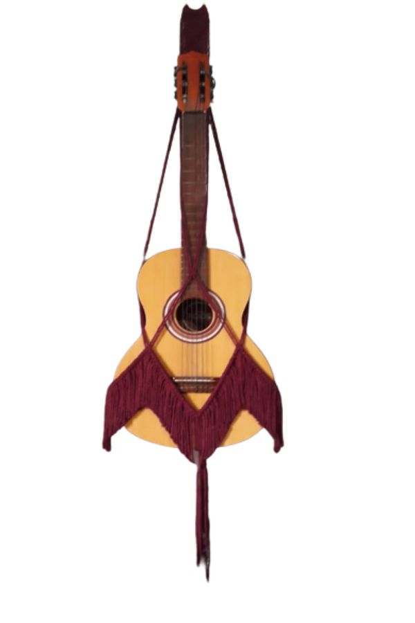 Suporte violão Macramê Vinho