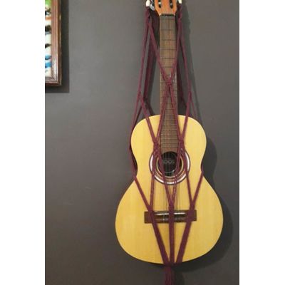 Suporte violão Macramê Vinho