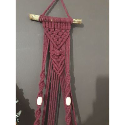 Suporte violão Macramê Vinho