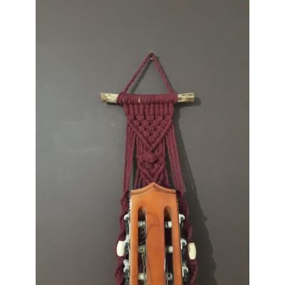 Suporte violão Macramê Vinho