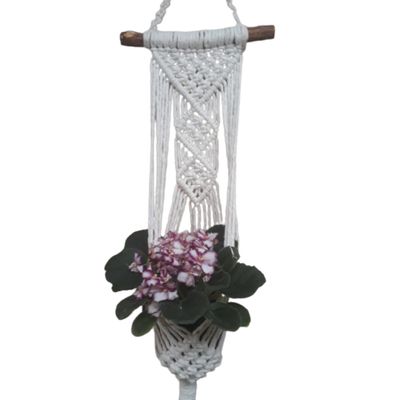 Suporte plantas macramê cru Anabel