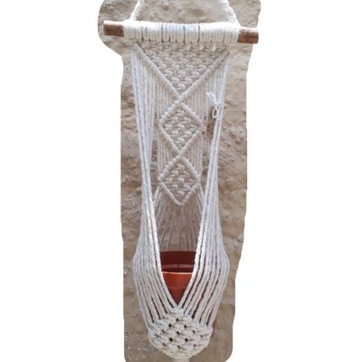 Suporte plantas macramê cru Anabel