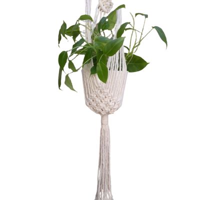 Suporte plantas macramê cru Anabel