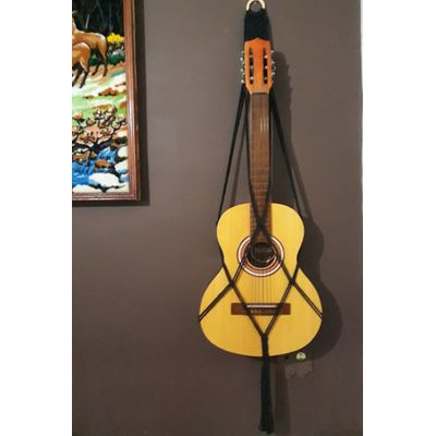 Suporte violão Macramê Preto