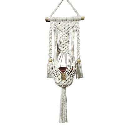 Suporte plantas macramê cru Deise