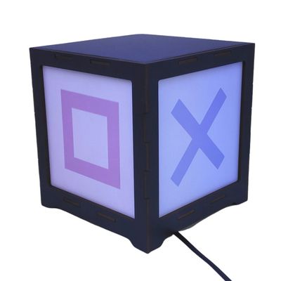 LUMINÁRIA CRIATIVA BOX PS GAMING MINIMALISTA EM MDF