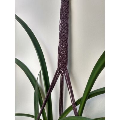Suporte para vasos em macramê KIÁNINDÉ na cor preta