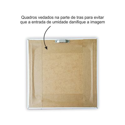 Quadros moldura marrom  com vidro 4 un