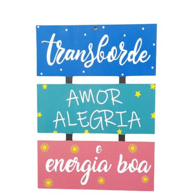 Placa MDF Transborde amor