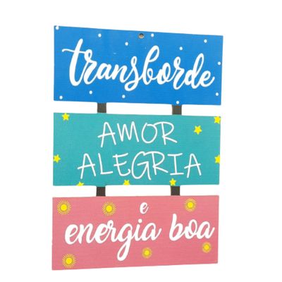 Placa MDF Transborde amor