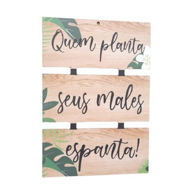 Placa MDF Quem planta