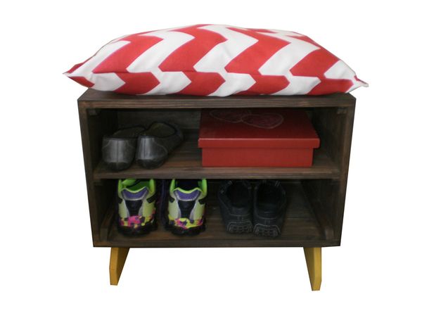 Sapateira Puff Chevron Red