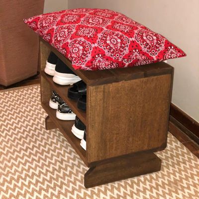 Sapateira Puff bandana red