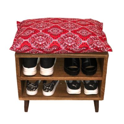 Sapateira Puff bandana red