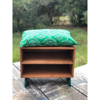 Puff Sapateira boho colors verde