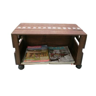 Rack madeira rodinhas