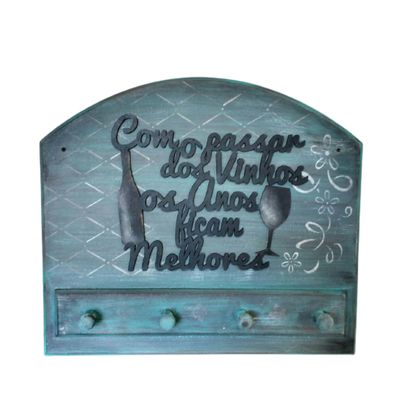 Porta Chaves Vintage azul