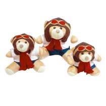 Urso Pelúcia Aviador vermelho 3 un