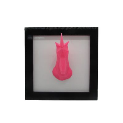 Quadro Decorativo 3D unicórnio feito com Impressão 3D