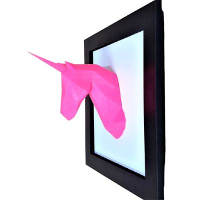 Quadro Decorativo 3D unicórnio feito com Impressão 3D