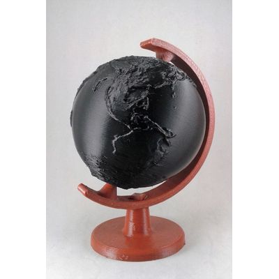 Globo terrestre decorativo feito com impressão 3D