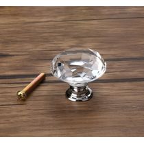 KIT 30 Puxadores de Cristal 30 mm Gaveta