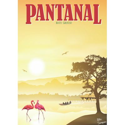 Quebra cabeça Pantanal 98 x 70cm 1014 peças
