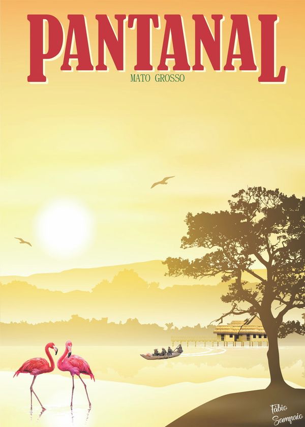 Quebra cabeça Pantanal 98 x 70cm 1014 peças
