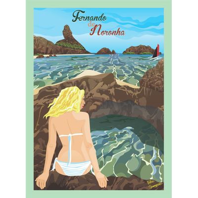 Quebra cabeça Fernando de Noronha 98 x 70cm 1014 peças