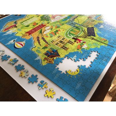 Quebra cabeça Mapa ilustrativo da França 676 pçs - 78 x 78cm