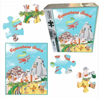 Quebra cabeça Copacabana Beach - ilustrado - 1014 pçs