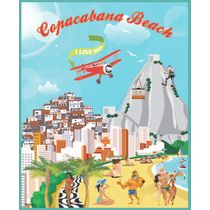Quebra cabeça Copacabana Beach - ilustrado - 1014 pçs