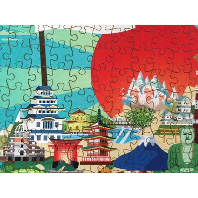 Quebra cabeça mapa ilustrativo Japão 676 pçs 78 x 78cm